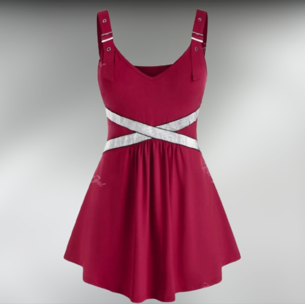 Rosegall 5X burgundy Tunic tank top NWT